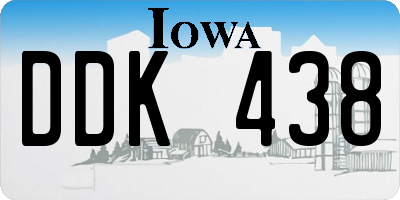 IA license plate DDK438