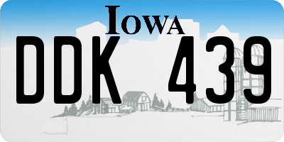 IA license plate DDK439