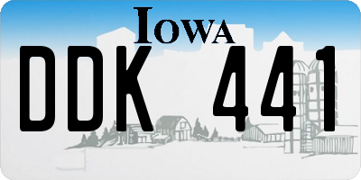 IA license plate DDK441