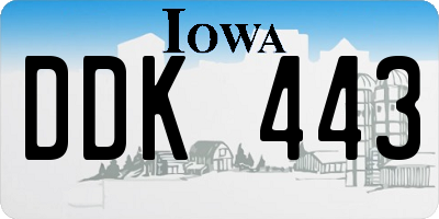 IA license plate DDK443