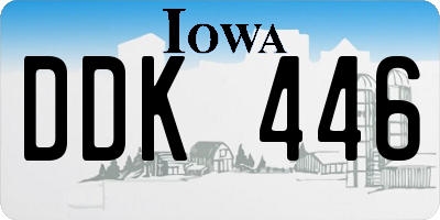 IA license plate DDK446