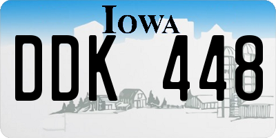IA license plate DDK448