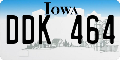 IA license plate DDK464