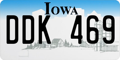 IA license plate DDK469
