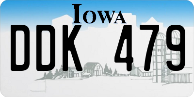 IA license plate DDK479
