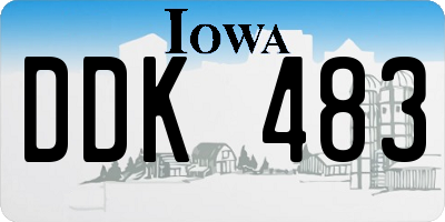 IA license plate DDK483