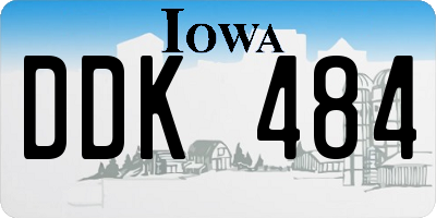 IA license plate DDK484