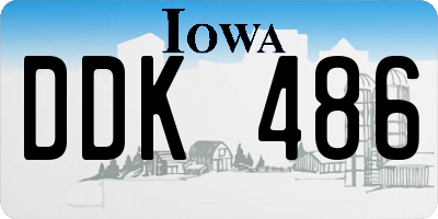 IA license plate DDK486