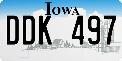 IA license plate DDK497