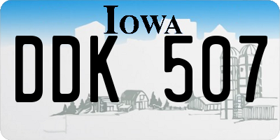 IA license plate DDK507