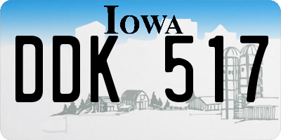 IA license plate DDK517