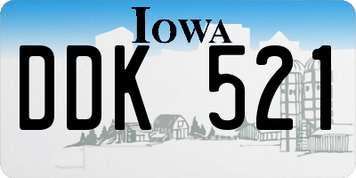 IA license plate DDK521
