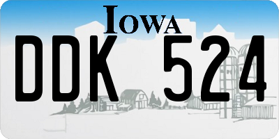 IA license plate DDK524
