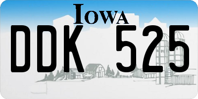 IA license plate DDK525