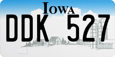 IA license plate DDK527