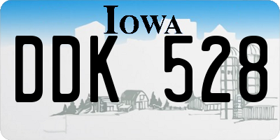 IA license plate DDK528