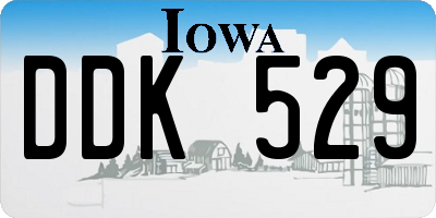 IA license plate DDK529