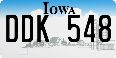 IA license plate DDK548