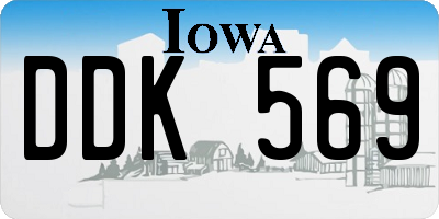 IA license plate DDK569