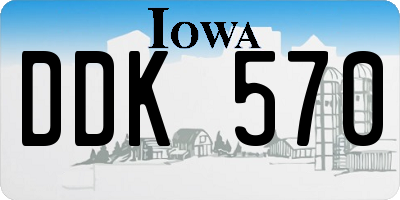 IA license plate DDK570