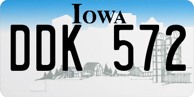 IA license plate DDK572