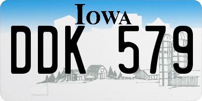 IA license plate DDK579