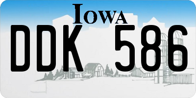 IA license plate DDK586