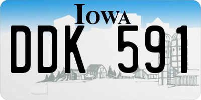 IA license plate DDK591