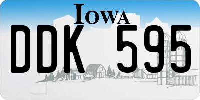 IA license plate DDK595