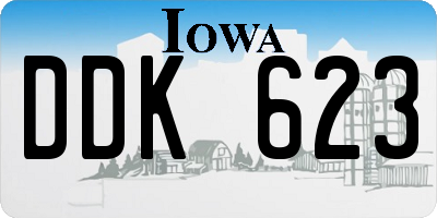 IA license plate DDK623