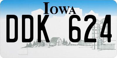 IA license plate DDK624