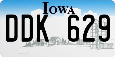IA license plate DDK629