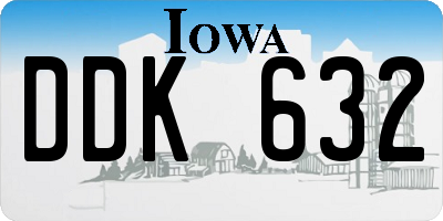 IA license plate DDK632