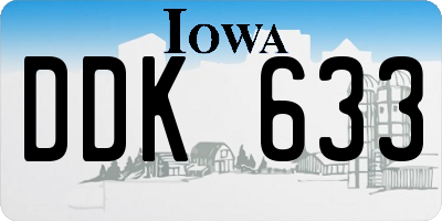 IA license plate DDK633