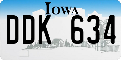 IA license plate DDK634