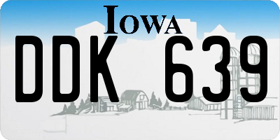IA license plate DDK639