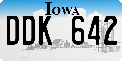 IA license plate DDK642