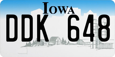 IA license plate DDK648