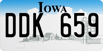 IA license plate DDK659