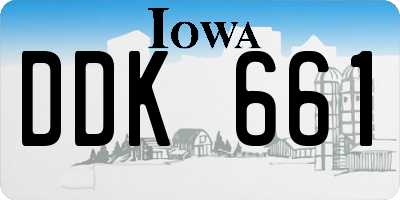 IA license plate DDK661