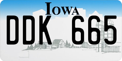 IA license plate DDK665