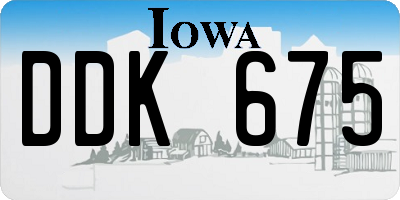 IA license plate DDK675