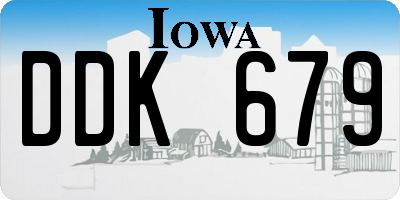 IA license plate DDK679