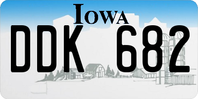 IA license plate DDK682