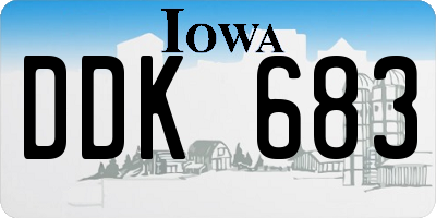IA license plate DDK683