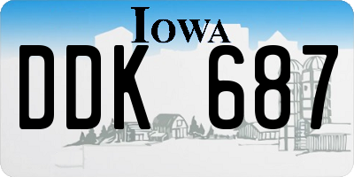 IA license plate DDK687
