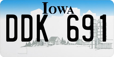 IA license plate DDK691