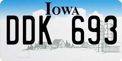 IA license plate DDK693