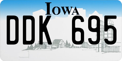 IA license plate DDK695