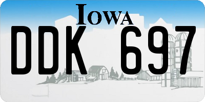 IA license plate DDK697